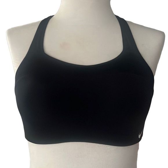 NIKE Dri-Fit Racer Back Black Sports Bra Women’s Medium - Picture 2 of 6